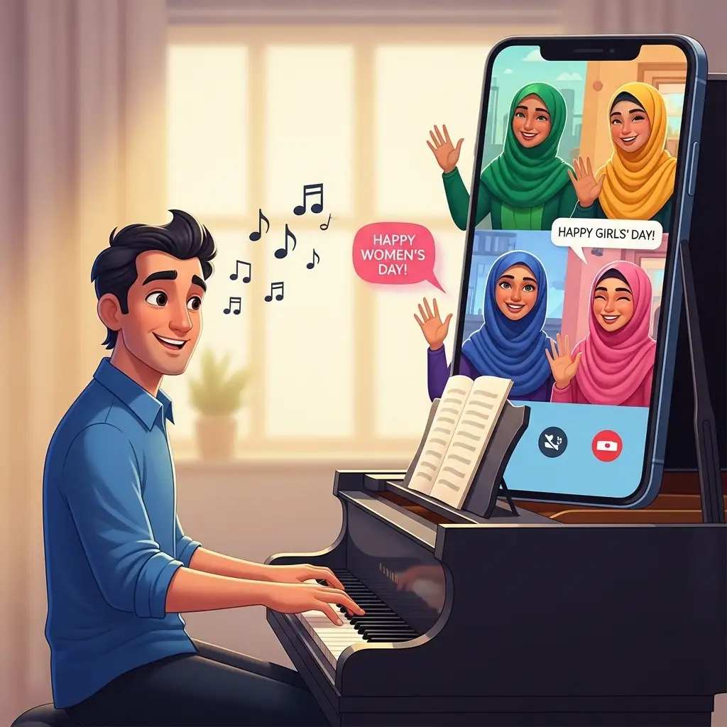 تبریک روز دختر و روز زن از راه دور